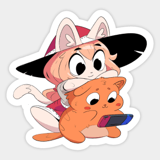 Cozy and nosy Sticker